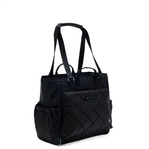 Lug Cabby Tote Black RFID Front Pocket Trolley Sleeve Zip Magnetic Closure - Picture 2 of 9